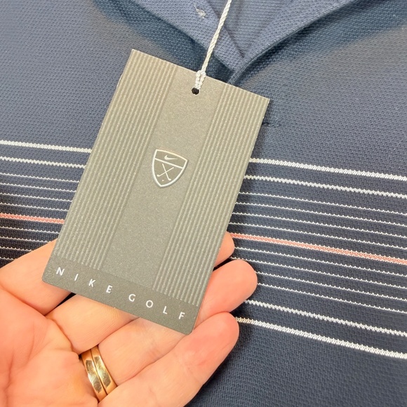 NIKE Vintage Golf Shirt Mens Size XL Blue Collared Polo Athletic Cotton Heavywei - Picture 4 of 7